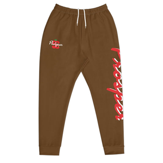 Brown Double Print Jogger Sweatpants