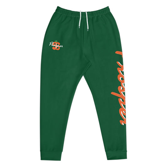 Green Double Print Jogger Sweatpants