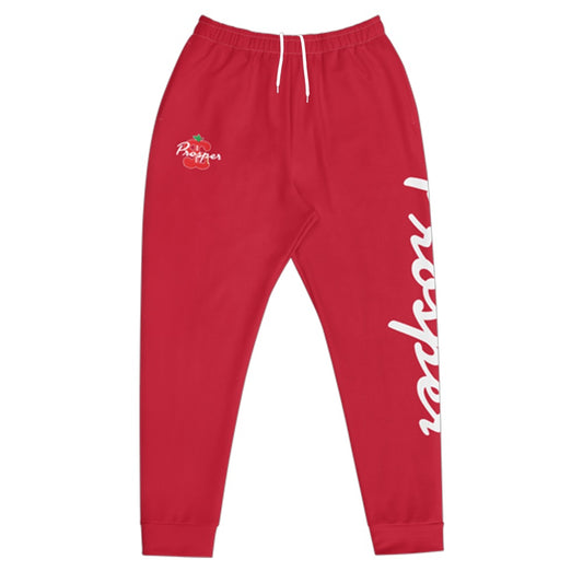 Red Single Print Jogger Sweatpants