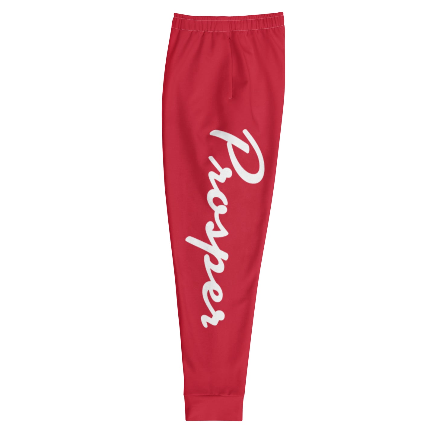 Red Single Print Jogger Sweatpants