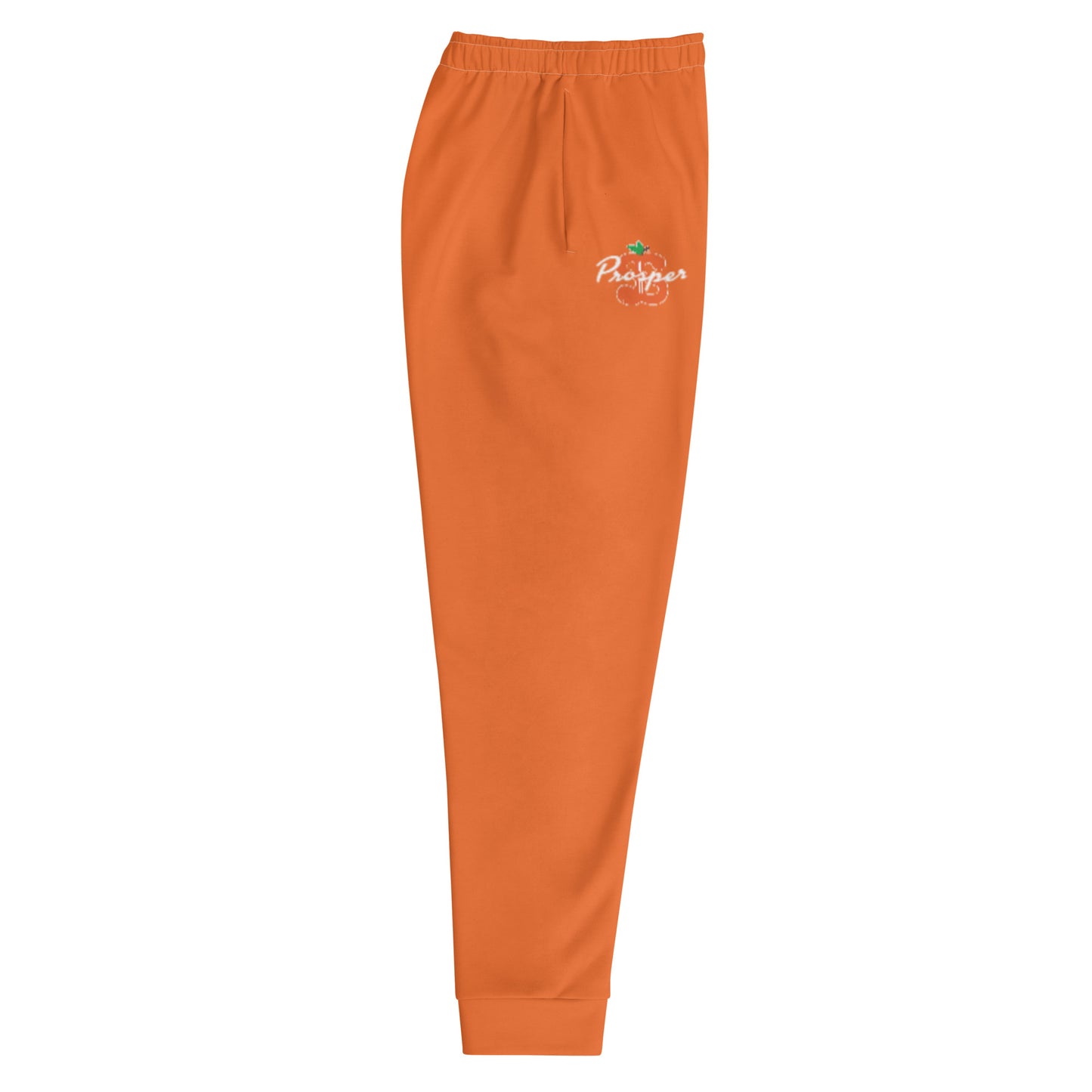 Orange Single Print Jogger Sweatpants