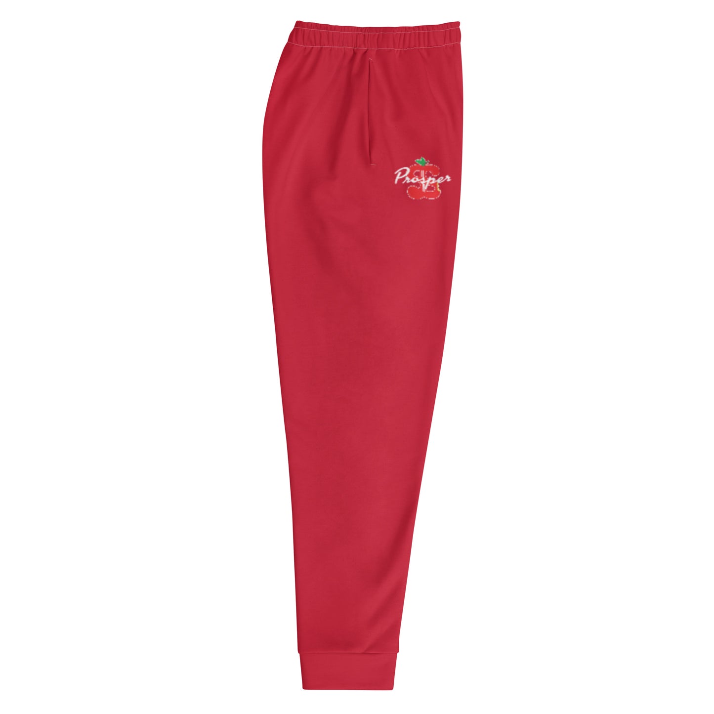 Red Single Print Jogger Sweatpants