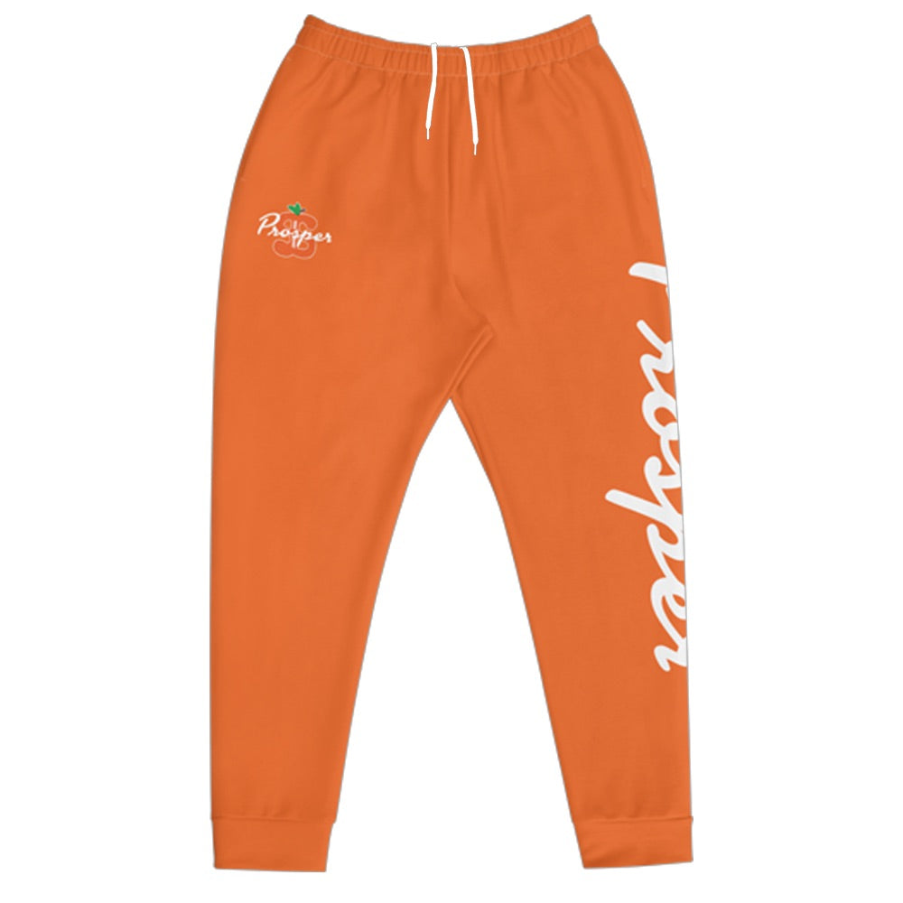 Orange Single Print Jogger Sweatpants